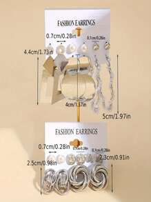 Simple Exaggerated Elegant Metal Geometric Stud Earrings, Perfect For Vacations, Dates, Gifts And Everyday Wear