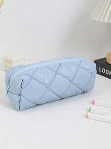 1 pièce Sac cosmétique de campus pour jeunes, organisateur de pinceaux de maquillage et de crayon à sourcils étanche - Multicolore - Voir 8