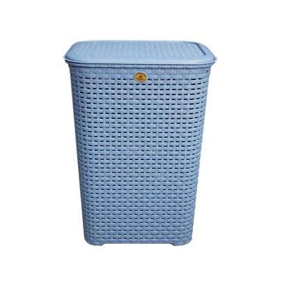 Cesta organizadora de ropa sucia con tapa de plástico