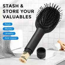 1pc Diversion Hair Brush To Hide Money Cash Jewelry Stash Secret Container Hair Comb Box Hiding Diamond Key Storage