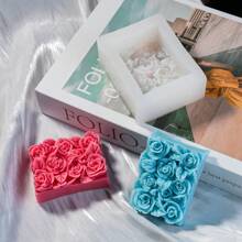 Rose Column DIY Handmade Fragrance Plaster Multifunctional Silicone Mold - White - View 1