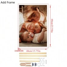 1 Pieza Póster grande personalizado en lienzo, póster enmarcado o sin marco DIY, imprime tu foto en lienzo como un regalo creativo, decoración de pared, mural, arte de pared, impresión en lienzo, póster en lienzo, decoración de pared en lienzo, impresión de póster. Es un regalo perfecto para novia/novio, familia, hijo, hija, estudiante, regalos ideales para él, regalos ideales para ella, novio, papá, novia, mamá, familia, amigos