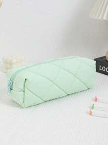 1 pièce Sac cosmétique de campus pour jeunes, organisateur de pinceaux de maquillage et de crayon à sourcils étanche - Multicolore - Voir 7