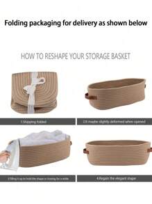 1pc/2pcs Woven Storage Baskets, Cute Desktop Decor Storage Basket, Suitable For Toys, Cosmetics, Bedroom, Bath Room, Wood Rattan Geometric Baskets, NaturalMix Metal Frame Accents For Coastal Garden Decor,For Back To School