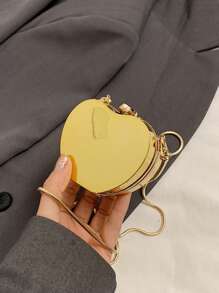 个性化迷你亚克力方形包，创意亮面时尚百搭优雅斜挎包，高端品质小众设计精致口红/零钱包/耳机收纳包 - 金色 - 查看 10