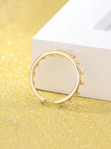 Gift Box Gold Crown Ring For Women, Princess Crown Ring With Cubic Zirconia, Adjustable Open Ring, Bridal Party Statement Jewelry - Gold - View 5
