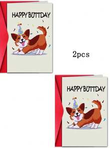 1pc Fun Birthday Card, Send Him Her, Dog Humor Birthday Card, Cute Dog Birthday Card, Dog Owner Birthday Card, Dog Happy Birthday Card To You