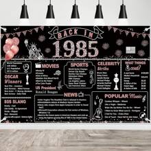 1pc Rose Gold 40th 50th 60th 70th Birthday Party Decorations, 1955 1965 1975 1985 Ladies Banner,40 50 60 70 Birthday Photography Backdrop Vintage Poster Background,40 50 60 70 Party Supplies, Party Favors