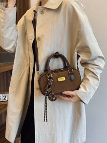 Bolso de bolos vintage, nueva bolsa de mano cruzada de moda, elegante bolso de mano de oficina para señora