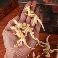 6/12pcs Assorted Dinosaur Fossil Skeleton Toys - Plastic Dino Figures In Cream, Archaeological Excavation Dinosaur Skeleton, Simulation Educational Toy, Ideal For Party Favors, Birthday Decor & Educational Digging Activities, Dinosaur Toys, Thanksgiving/Halloween/Birthday/New Year Gifts,Dinosaur,Dinosaur Toys,Dinosaur Toy,Bug Terrarium,Life Cycle,Kids Party Decor