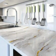 1 Roll Of 1m/3m/5m Marble Grain Glossy Contact Wallpaper, Background Wall Kitchen Wall Decoration Wallpaper, Ready-To-Use And Sticky Removable Oil-Proof Wall Stickers, Cabinet Dining Table Stove Countertop Closet Decoration 15.74X397.4INCH Gifts Birthday Graduation Room Decor Home Decor Bathroom Decor Bedroom Decor Room Decoration Stuff Living Room Decor House Decor Home Decor Living Room Wall Art Wall Paper