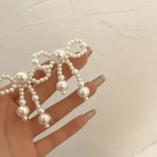 10 件手工编织珍珠蝴蝶结，心形 DIY 工艺品，装饰配件，服装配饰，派对装饰艺术用品，无需电源，无需电池，非常适合父亲节、母亲节、情人节