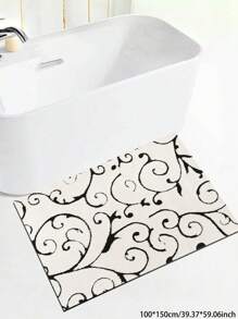 1 块复古矩形抽象图案蓬松舒适仿羊毛地垫；可机洗 1 块复古矩形蓬松舒适仿羊毛地垫；可机洗、防污且易于护理的地毯，适用于客厅、卧室、儿童房、餐厅、浴室、厨房、阳台等；房间装饰的理想地毯选择 - 淡紫色 - 查看 6