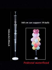 70/100/130/160cm气球支撑柱路引飘杆婚礼生日装饰场景布置婚庆展示架圣诞节气球柱 - 彩色 - 查看 15