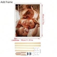 1 Pieza Póster grande personalizado en lienzo, póster enmarcado o sin marco DIY, imprime tu foto en lienzo como un regalo creativo, decoración de pared, mural, arte de pared, impresión en lienzo, póster en lienzo, decoración de pared en lienzo, impresión de póster. Es un regalo perfecto para novia/novio, familia, hijo, hija, estudiante, regalos ideales para él, regalos ideales para ella, novio, papá, novia, mamá, familia, amigos