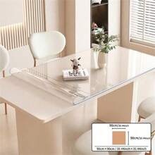 PVC Clear Table Protector - 1.0mm Thick, Premium High-Quality Transparent Plastic Desk Mat For Excellent Surface Protection.Waterproof And Heat Resistant, Easy To Clean Without Washing. Ideal For Rectangular Nightstands, Office Desks, And Sofa Side Tables. Boasts A Compact, Simple, And Stylish Design.