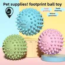 1pc Spiky Ball Dog Lover And Dog Mom Love Toy Indestructible Cat/Dog Lover Gift And Dog/Cat Mom Love Pet Toy Aggressive Natural Rubber Chew Ball Dog Lover And Dog Mom Love Teeth Cleaning Suitable For Puppies Medium And Large Dog Lover And Dog Mom Loves Training Play Chew Ball
