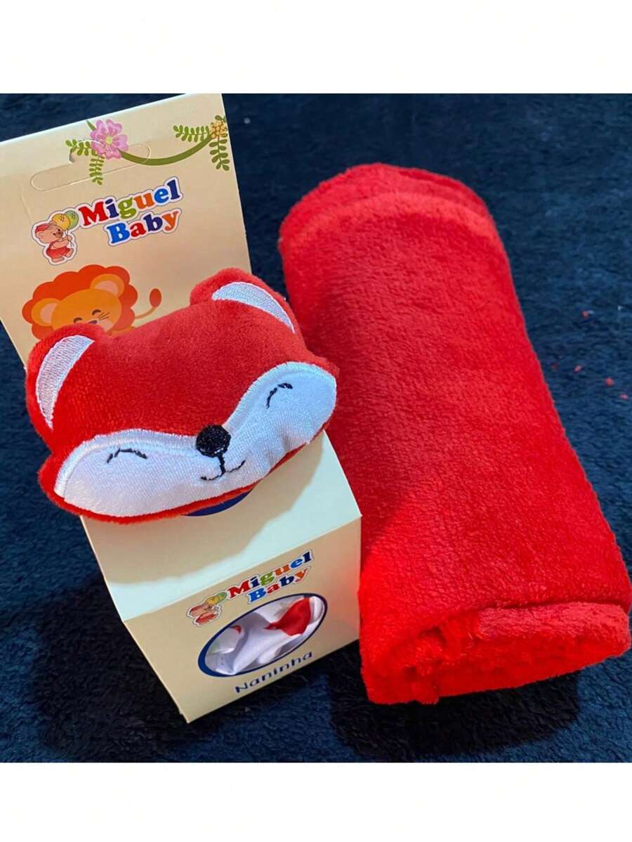 Baby Blanket Kit With Soft Blanket For Baby Boy And Girl With Pacifier Clip - Red Fox Kit - View 1