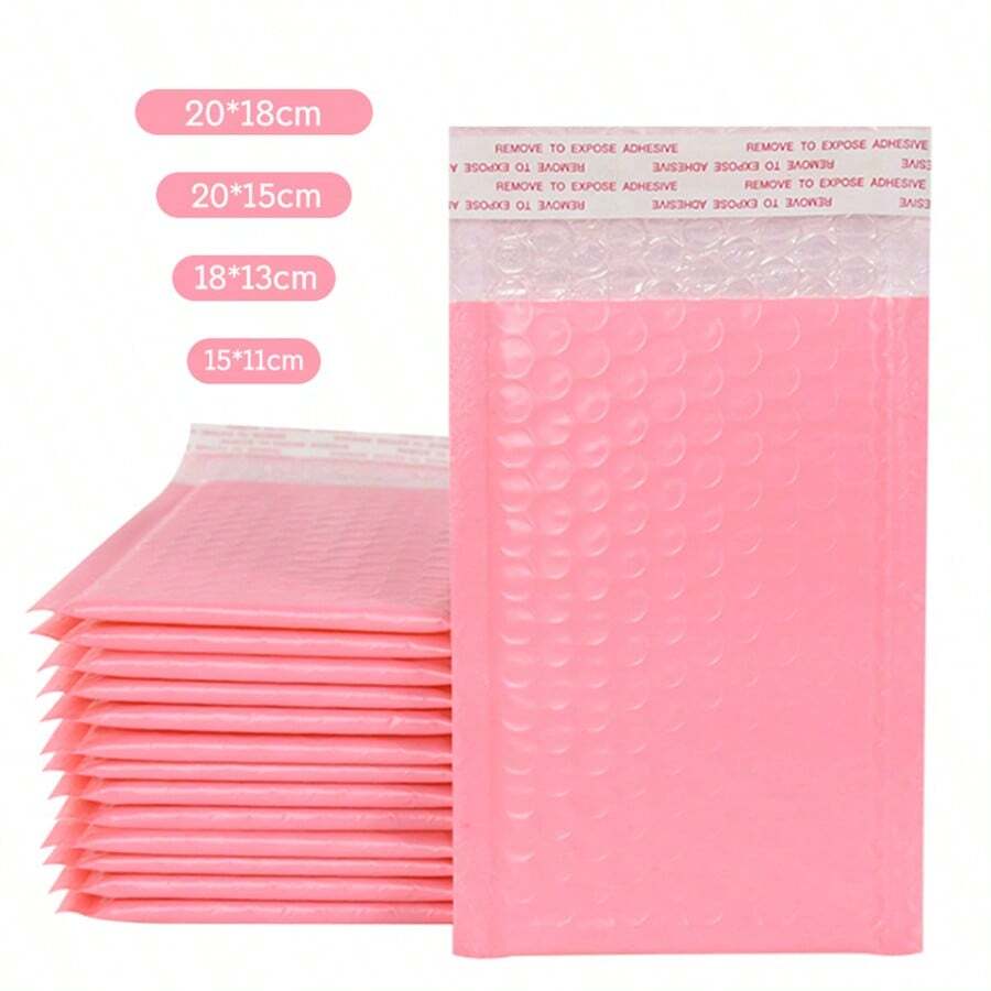 10Pcs Bubble Mailers Pink Poly Bubble Mailer Self Seal Padded Envelopes Gift Bags For Shipping Packaging Maile Self Sealw - Multicolor - View 1