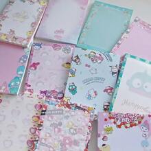 Sanrio Blocco note adesivo forato con motivi carini della serie Sanrio, quaderno con note appiccicose con il gatto KT