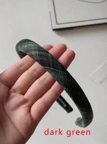 1件装女士条纹休闲涤纶发带，适合所有季节，发箍，发圈头带，发饰，头饰