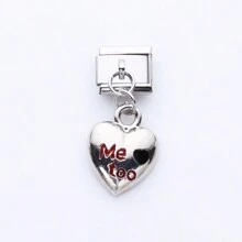 1PC Linh kiện vòng tay mô-đun Ý bằng thép không gỉ, có mặt dây chuyền Series màu đen, tự làm đồ trang sức cho vòng tay vòng cổ, có thể kết hợp tự do với nhiều phong cách khác nhau - màu đen - Xem 13