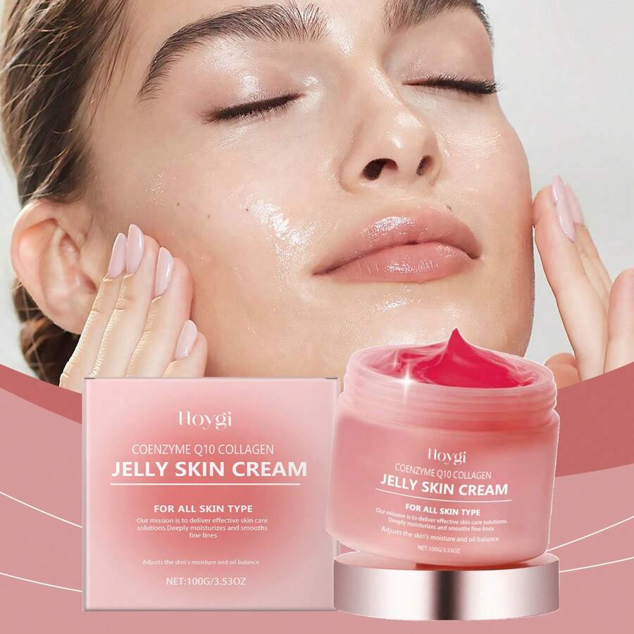 Collagen Jelly Cream - Hydrating, Nourishing, Tightening, Brightening Facial Moisturizer To Diminish Fine Lines