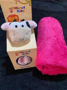 Baby Blanket Kit With Soft Blanket For Baby Boy And Girl With Pacifier Clip - Pink Kitty Kit - View 1