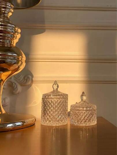 Frasco de vidrio de gran capacidad con tapa, adecuado para almacenar caramelos, recuerdos de boda, granos de té/café, postres de cristal, hisopos de algodón/palillos/joyas/bandas elásticas y condimentos de restaurante/cocina. (Tamaño ligeramente talla grande pequeño, por favor elija con cuidado al hacer el pedido.)