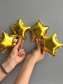 50pcs Gold Star Balloons, 5 Inch Gold Star Foil Balloons, Suitable For Birthday Party, Anniversary, Wedding, Graduation Ceremony Decoration Balloons, Birthday Decoration, Shopping Mall And Store Opening, Event Wedding Venue Decoration, First Birthday Party, Wedding Store Decoration Balloons, Birthday Balloon Set, Birthday Decoration - Gold - View 4
