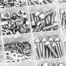 SANJODS Set de 880 piezas de tuercas y pernos hexagonales de acero inoxidable, en tamaños M2/M3/M4/M5, incluye arandelas planas, para sujeción segura / proyectos DIY / uso profesional, ideal para diversas aplicaciones