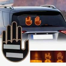 Unique Car Finger Light With Remote Control, Road Rage Middle Finger Gesture Lamp, Automatic Amber Middle Finger Warning Brake Light - Female Hand Gesture - View 2
