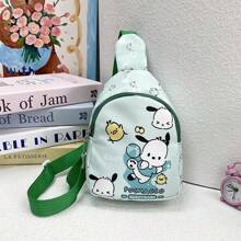 Sanrio 1pc Hello Kitty Cartoon Cute Chest Bag, A Lightweight And Stylish Travel Crossbody Backpack For Boys And Girls, Suitable For Shoulder/Crossbody/Chest Back Use, Suitable For Daily Travel And Storage,Boho Vibes
