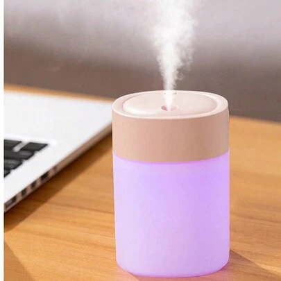 1pc Aroma Diffuser With Color Changing Light, Portable USB Powered Night Light, Air Humidifier For Home, Office, Bedroom, Car, Quiet Desktop Colorful Lamp