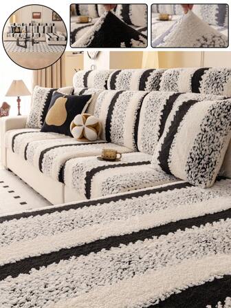 1pc Modern Elastic Sofa Cushion Cover - Elastic Fit, Soft Textured Jacquard Fabric, Machine Washable, Enhances Living Room Comfort, Fits L-Shaped Sofa, Suitable For Bedroom, Home, Office, Living Room, Home Decor, 1-Seat, 2-Seat, 3-Seat, 4-Seat Sofa Cover Couch Cover Sofa Covers Room Decor Living Room Decor