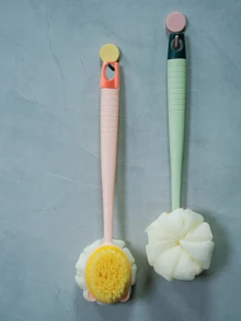 1 件套淋浴背磨砂套装，家用浴室长柄淋浴刷， - 彩色 - 查看 2