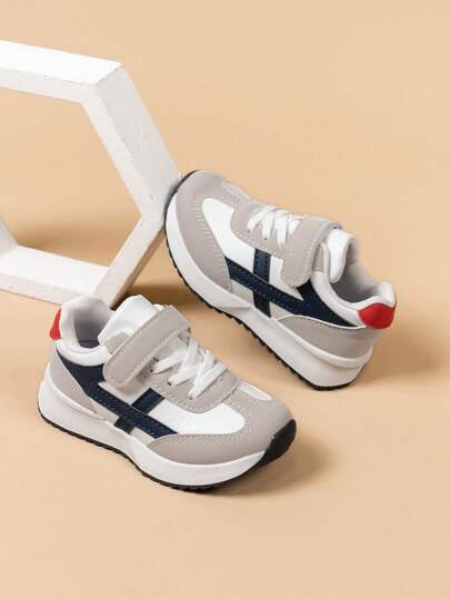 2024 Spring/Autumn Popular Kids Sports Shoes, Leather Upper Retro Chunky Sneakersrs, Soft Sole Non-Slip For Boys & Girls, Casual Shoes For Toddlers 1 Pair Fashion & Comfortable Girls Sports Shoes, Boys Outdoor Non-Slip Casual Running Shoes, Suitable For School, Sports, All Seasons, Toddler Walking Shoes, Christmas Gift