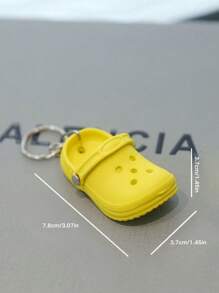 1pc Cute Mini Shoe-Shape Keychains,Slipper Keychains,Beach Hole Shoes Key Chains For DIY Backpack,Valentine's Day Gifts - Multicolor - View 3