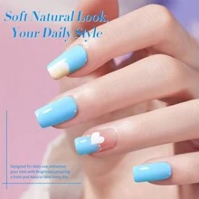 JR JR 6pcs 16ml Gel Nail Polish Set Including Red Pink Nude Gel Polish Kit UV LED Soak Off Polish Home DIY Top Coat Base Coat Gifts For Girl