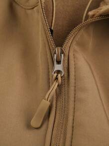 Military Soft Shell Tactical Jacket, Men's Waterproof Windproof Jackets, Men's Army Combat Hooded Coats - 卡其色 - 查看 6