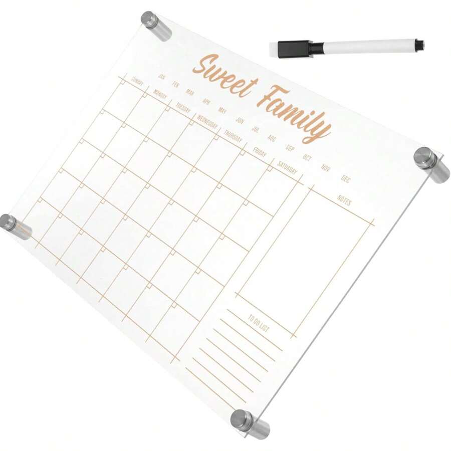 Weekly Plan Board Transparent Refrigerator Calendar Desktop Whiteboard ...