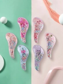 1pc Mini Cartoon Comb, Long Hair, Curly Hair, Air Cushion, Smooth Hair Comb, Massage, Fluffy Hair, Korean Version, Portable Comb For Girls At Home