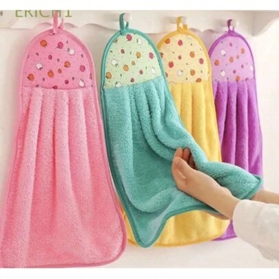 Kit Bate mão Toalha de Cozinha 3 Unidades Pano de Microfibra Limpeza de Pendurar Envio Imediato