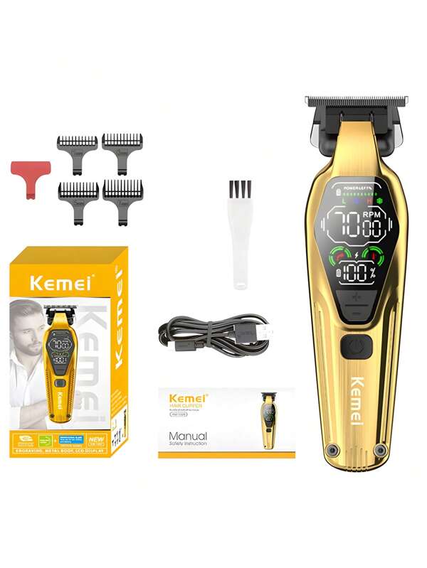 Kemei KEMEI Km-1697 Cordless Rechargeable Hair Cutter Electric Hair Trimmer Electric Hair Clipper Trimmer For Men