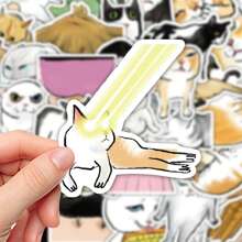 60 Stück lustige Katzen Aufkleber: Dumme Katzengesicht Memes, wasserfeste Graffiti Aufkleber, geeignet für Scrapbooking DIY Dekorationen, Handy- & Computerdekor, tolle Lernmaterialien & Geschenke für Jungen und Mädchen