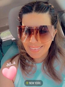 One Piece Oversized Fashion Glasses For Men Women, Summer Beach Glasses,Big Shades Wrap Shield Glasses For Driving Traveling Photography Beach Parties Daily Life Decoration Work CK4027 - 004 - View 3