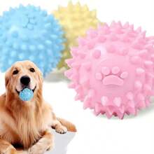 1pc Spiky Ball Dog Lover And Dog Mom Love Toy Indestructible Cat/Dog Lover Gift And Dog/Cat Mom Love Pet Toy Aggressive Natural Rubber Chew Ball Dog Lover And Dog Mom Love Teeth Cleaning Suitable For Puppies Medium And Large Dog Lover And Dog Mom Loves Training Play Chew Ball