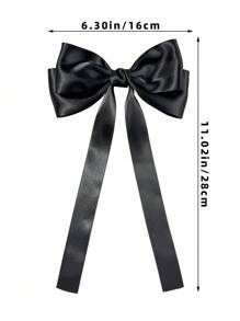 1 pieza Accesorio para el cabello con lazo elegante negro para mujer, adecuado para el uso diario, reuniones festivas, fiestas de cumpleaños, viajes, sesiones de fotos, un gran regalo versátil para combinar con diferentes atuendos, una gran idea de regalo para mejores amigas