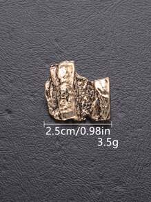 10pcs/Pack Vintage Asymmetrical Rumpled Electroplated Metal Buttons, Suitable For Coat, Sweater, Shirt, School Uniform, Suit, Jacket, High-End Decorative Buttons, Handmade DIY Shoes, Hats, Bags, Apparel Sewing Accessories