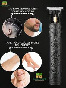 3 en 1 Afeitadora, Rasuradora De Barba, Maquina Para Cortar Cabello, Cortadora Profesional de Pelo Para Peluqueria, Maquina de Afeitar, Rasuradora Para Cabello y Pelo, Herramienta Profesional Para Cortar El Cabello, Cortapelos Electrico, Barberia, Estetica, Peluqueria LFQ-02 - Negro - Ver 4